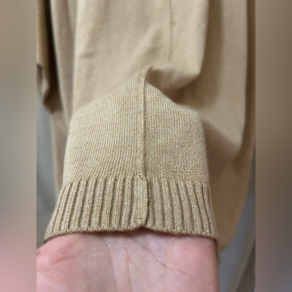 RABE beige fringe detail women’s open front sweater size 36 cowl neck - Picture 9 of 9